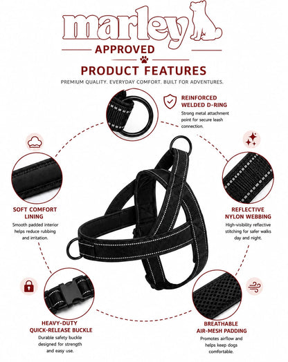 Anti-Pull Dog Harness - BLACK